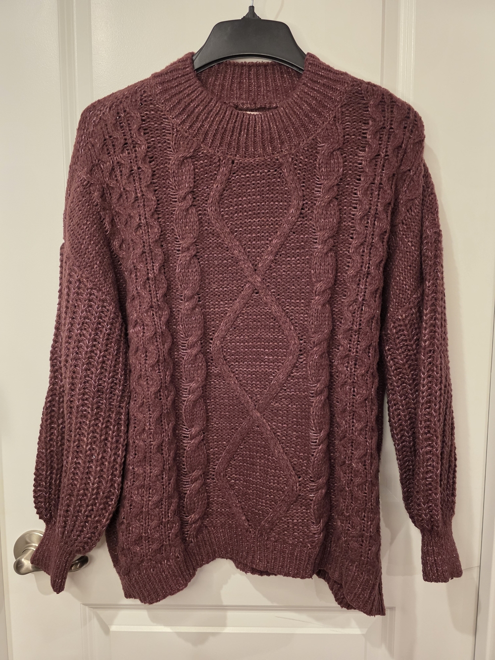 SO Cable Knit Crewneck Sweater